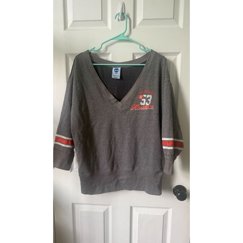 Ladies Florida Sweatshirt - Establish 1853 Gray - 3/4 sleeves - XL